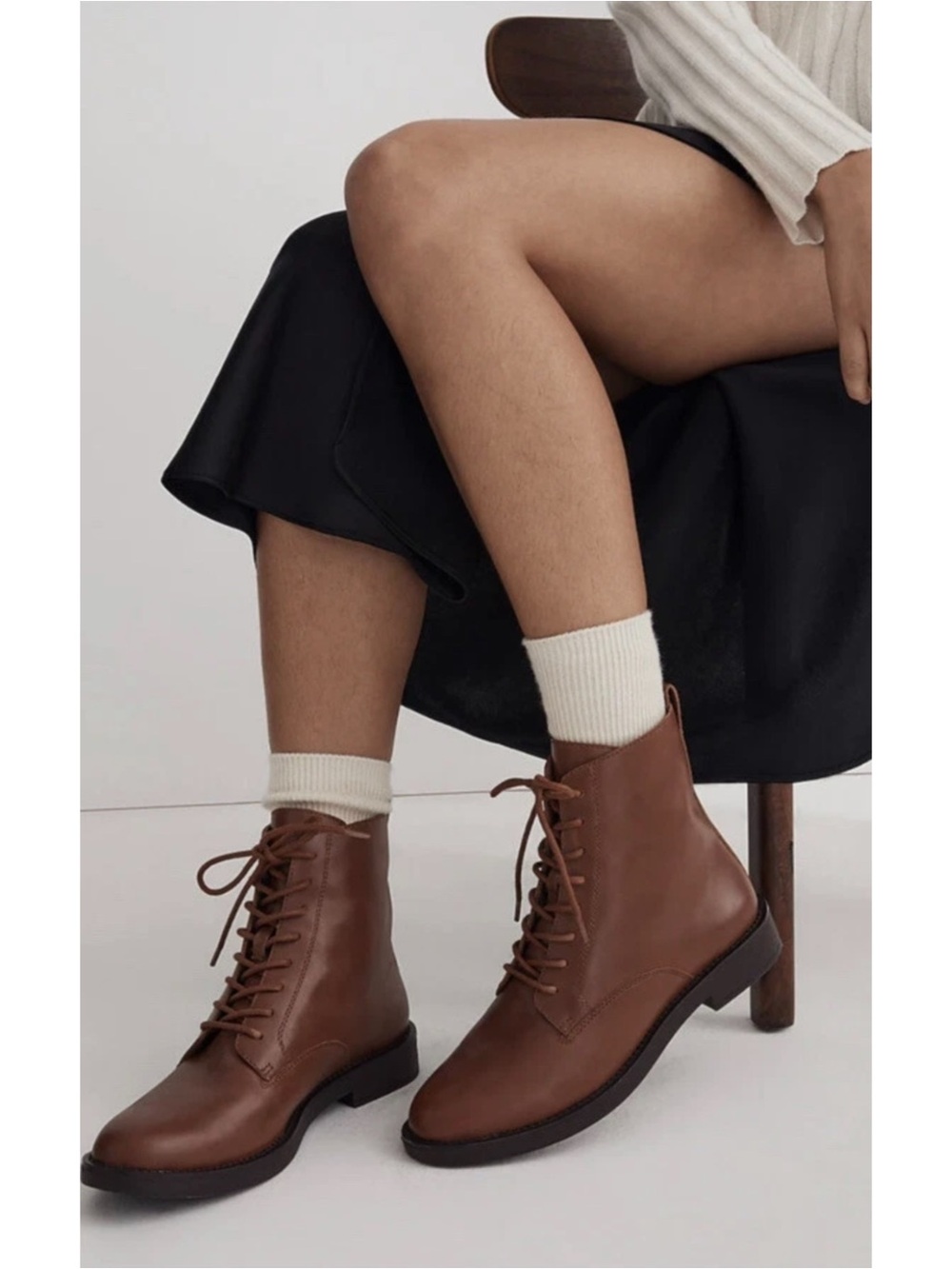 Madewell Evelyn Lace-Up Ankle Combat Boots - Size 8